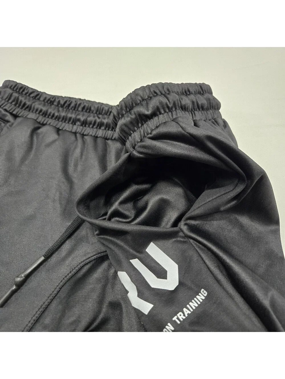 EUC Size M Men's ASVR Cinch Reflective Logo Jogger Pants Black Pockets DSG-0193